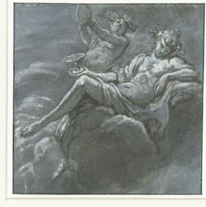 Bacchus med en drinkskål och en Sileen av Hans Ulrich Franck