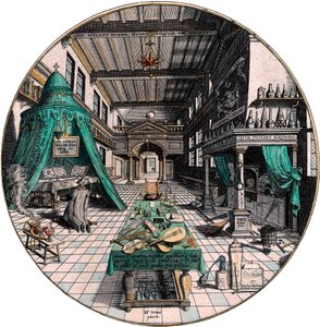 Alkemistens laboratorium, 1595.