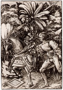 Knight och Halberdier av Hans Wechtlin
