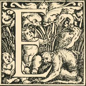 E - An Alphabet av Hans Weiditz, c1520-1521, 1908. av Hans Weiditz