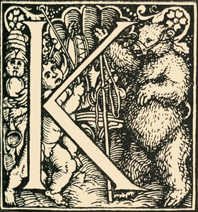 K - Ett alfabet av Hans Weiditz, c1520-1521, 1908. av Hans Weiditz