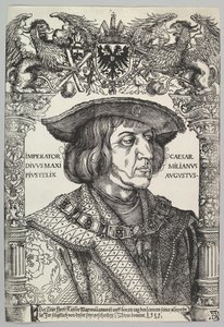 Porträtt av kejsar Maximilian I, 1519. av Hans Weiditz