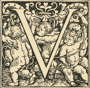 V - Ett alfabet av Hans Weiditz, c1520-1521, 1908. av Hans Weiditz
