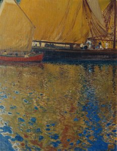 Morgonstämning i hamnen i Lussin av Hans Wilt