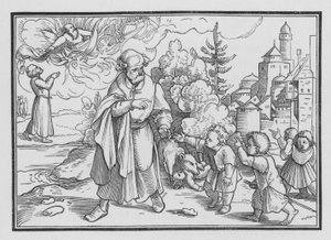 Björnar förstör barnen som hånade Elisha, 2 Kings II, 23