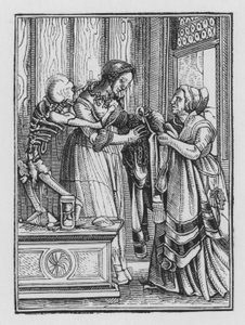 Holbeins Dödsdans: Grevinnan av Hans after Holbein the Younger