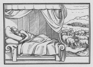 Pharaohs Two Dreams, Genesis, XLI, 8 av Hans after Holbein the Younger