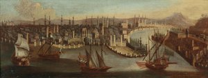 Utsikt över Konstantinopel. av Hans de Jode