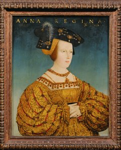Anna av Ungern, syster till kung Ludvig av Ungern och hustru till kejsar Ferdinand I, bror till kejsar Karl V ... (målning på trä)