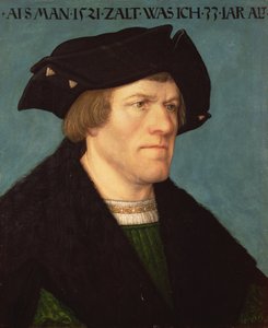 Porträtt av en renrakad man, 1521 (panel)