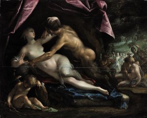 Pan och Selene av Hans von Aachen