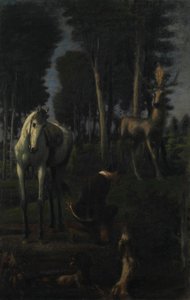 De tre ryttarna II: Sankt Hubertus av Hans von Marées