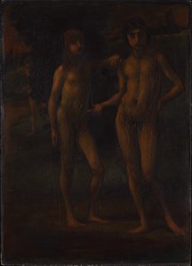 Ynglingar i ett landskap ("Två ynglingar") av Hans von Marées