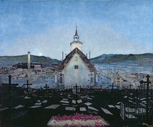Natt (färgpenna på papper)