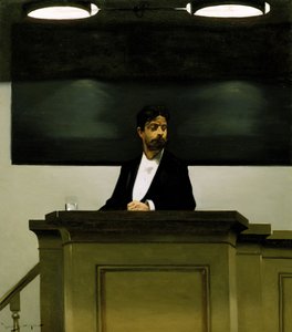 Georg Brandes (1842-1927) vid universitetet i Köpenhamn, 1889