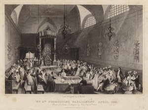 Kung William IV prorogerande parlament, april 1831