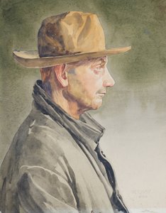 Självporträtt, 1920 (wc på papper)