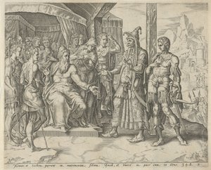 Hemor och Sikem ber Jakob om Dinas hand Dina och Sikems historia (serietitel)