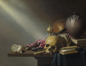 En allegori över människolivets fåfänga, ca. 1640 av Harmen Steenwijck