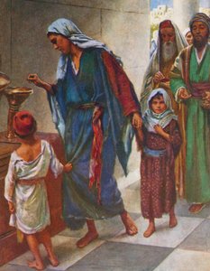 En fattig kvinnas gåva, Mark av Harold Copping