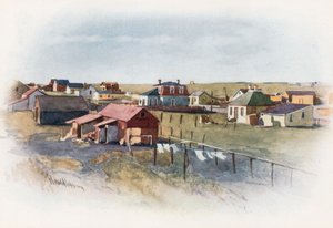 En präriestad, Gleichen, Alberta av Harold Copping