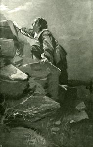 Christian klättrar uppför kullen svårighetsgrad (litho) av Harold Copping