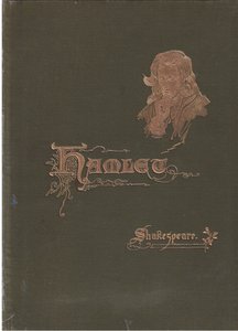Framsida omslagskortdesign, illustration från Hamlet av Harold Copping