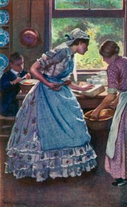 Illustration för goda fruar av Louisa M Alcott av Harold Copping