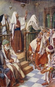 Nya testamentet: Paulus predikar (färglitografi) av Harold Copping