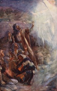 Nya testamentet: Herdarna i Betlehem (färglitografi) av Harold Copping