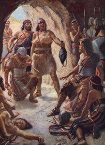 Gamla testamentet: Davids tre mäktiga män (färglitografi) av Harold Copping