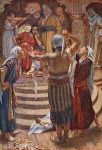 Gamla testamentet: Salomo, den vise kungen (färglitografi) av Harold Copping