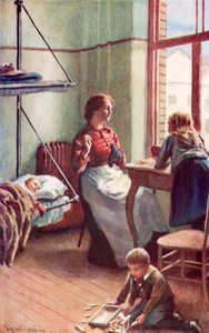 Öppna dörrar gav oss glimtar av inhemsk lugn, ett vardagsrum på regeringens gratis hotell? av Harold Copping