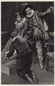 Petruchio började storma på nytt och sa att kepsen var gjuten i en porringer av Harold Copping