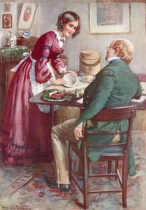 Ruth Pinch gör en pudding av Harold Copping