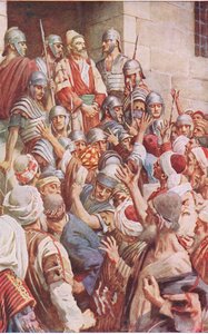St Paul i Jerusalem, illustration från Harold Copping Pictures: The Crown Series, c.1920-talet av Harold Copping