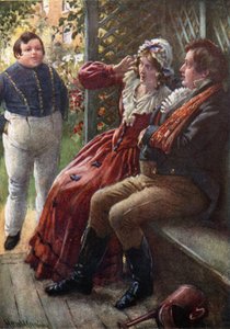 The Fat Boy Awake (färg litho) av Harold Copping