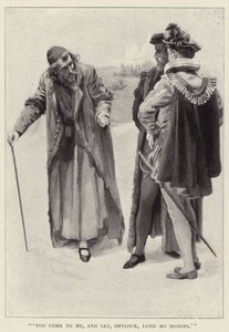 Du kommer till mig och säger, Shylock, låna mig pengar av Harold Copping