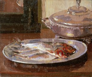 Fisk på en tallrik av Harold Gilman