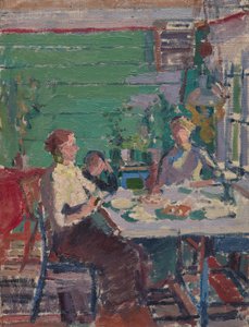 Interiörscen, möjligen i Norge av Harold Gilman