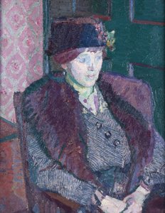 Porträtt av fru Victor Sly, ca 1914-15 av Harold Gilman