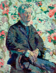 Porträtt av en man, ca 1912-14 (olja på duk) av Harold Gilman