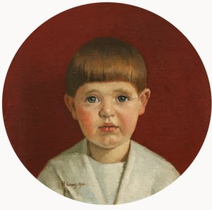 Porträtt av James Jewill Hill, Jr (olja på duk ombord) av Harold Harvey