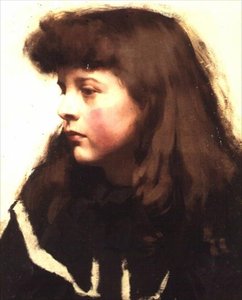 Porträtt av en flicka av Harold Harvey