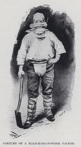 Kostym av en blekpulverpackare (s/v foto) av Harold Hume Piffard