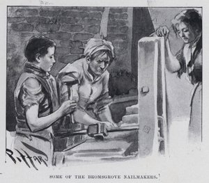 Några av Bromsgrove Nailmakers (s/v foto) av Harold Hume Piffard