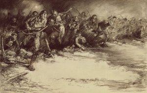 Counter Attack, ca 1918 (penna på papper) av Harold James Mowat