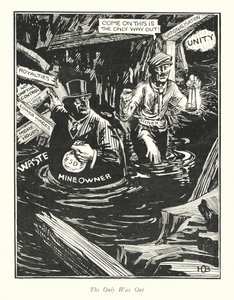 Den enda vägen ut (litografi) av Harold Outram Batho