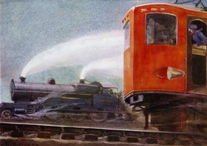 Ång- och elektriska lok på Storbritanniens järnvägar (färg litho)
