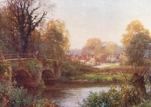 Eashing, nära Godalming (färglitografi)